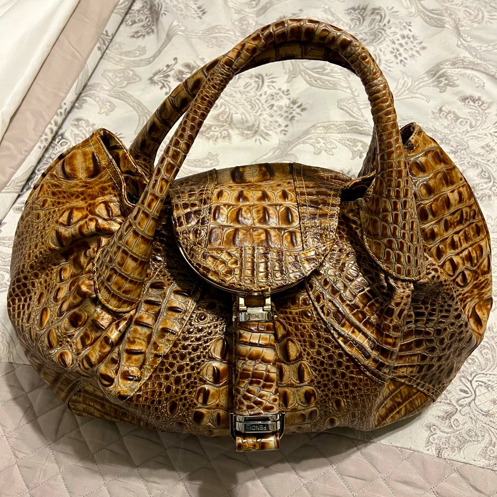 Limited Edition Fendi Spy bag Alligator Crocodile Iconic Bag Purse